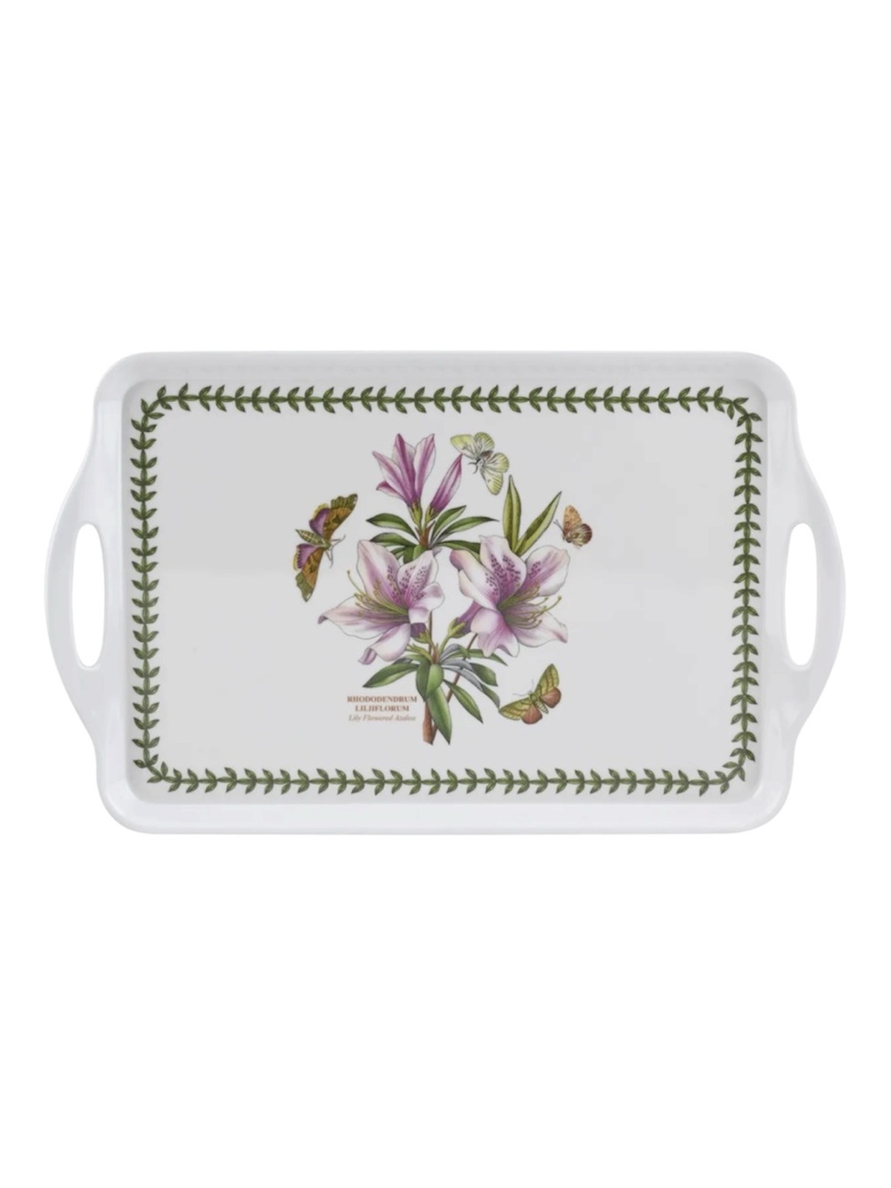 Portmeirion Botanic Lily Flowered Azalea melamine serving tray with floral print